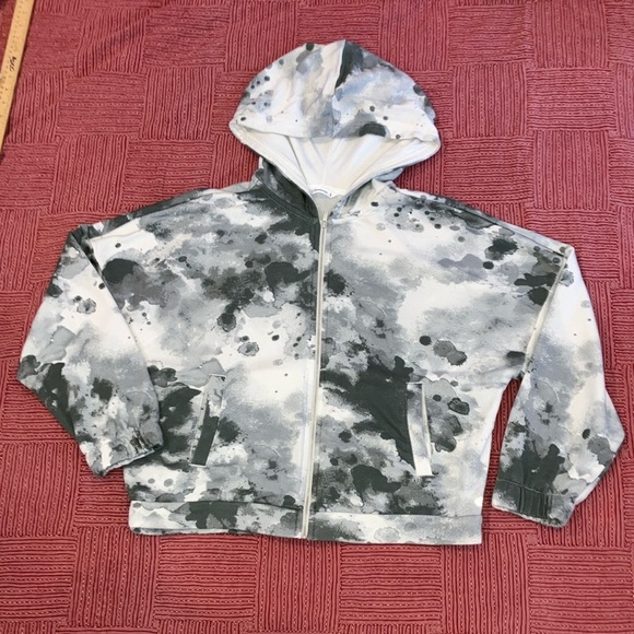 Shambhala women’s large grey tie dye zip hoodie sweater - Picture 1 of 16